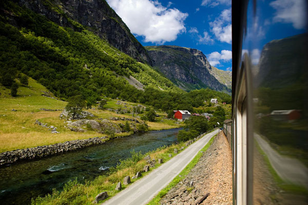 Flam trasa kolejowa w Norwegii - Piękne krajobrazy